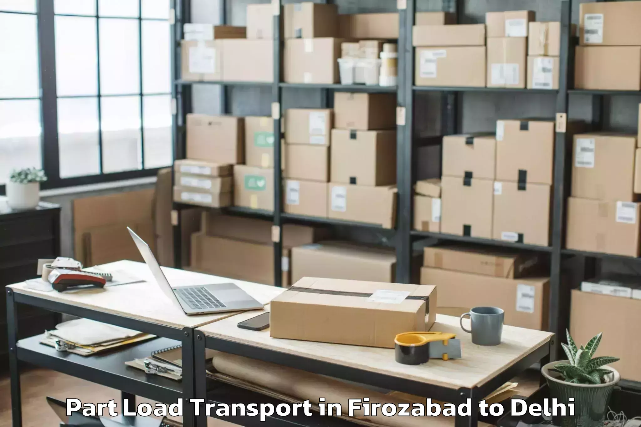 Top Firozabad to Unity One Mall Rohini Part Load Transport Available